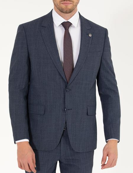 İndigo Slim Fit Yün Karışımlı Takım Elbise - 50265019005