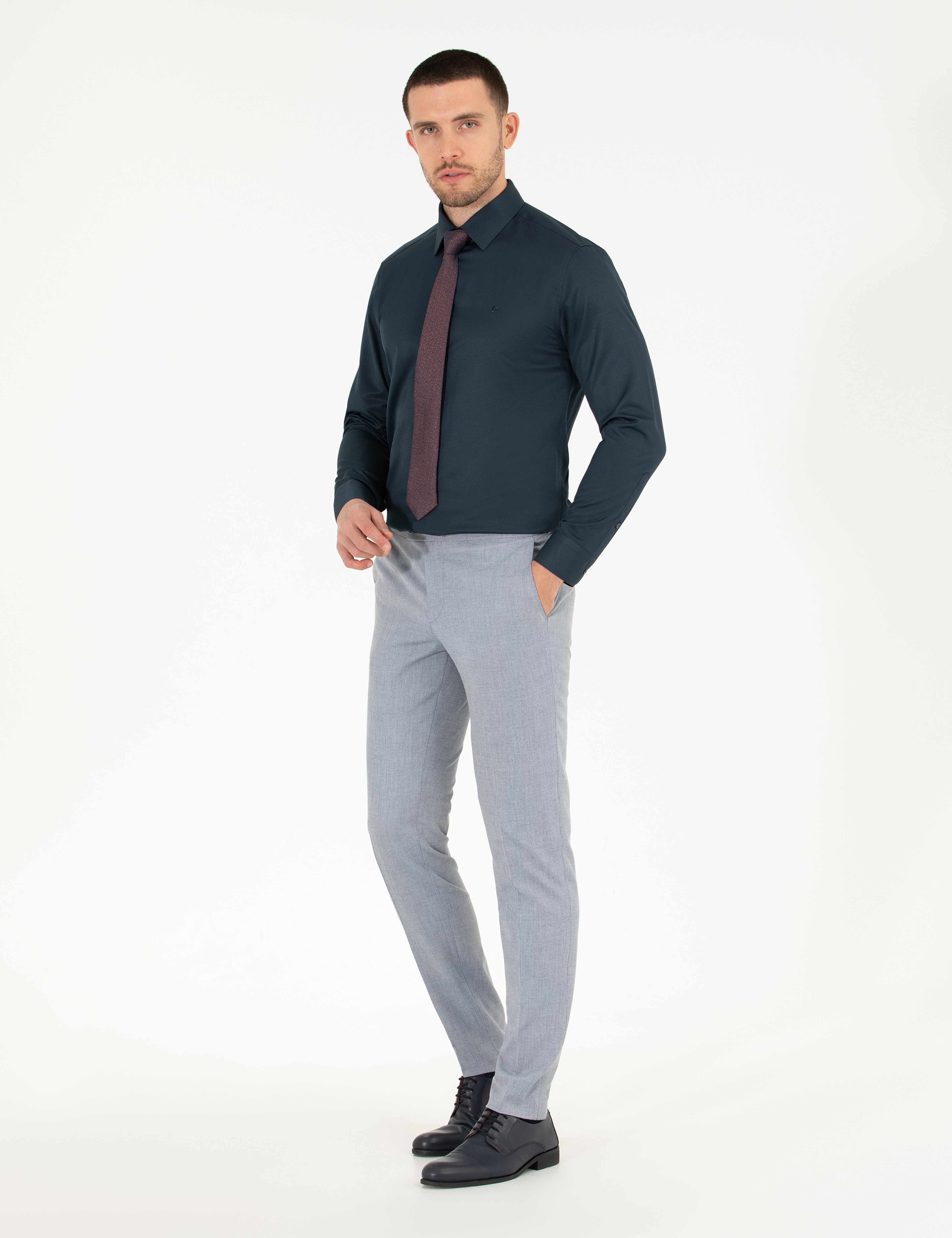 Saks Ex. Slim Fit Kumaş Pantolon - Image 3