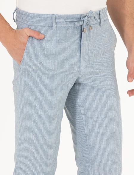 Açık Mavi Slim Fit Kumaş Pantolon - 50268931018