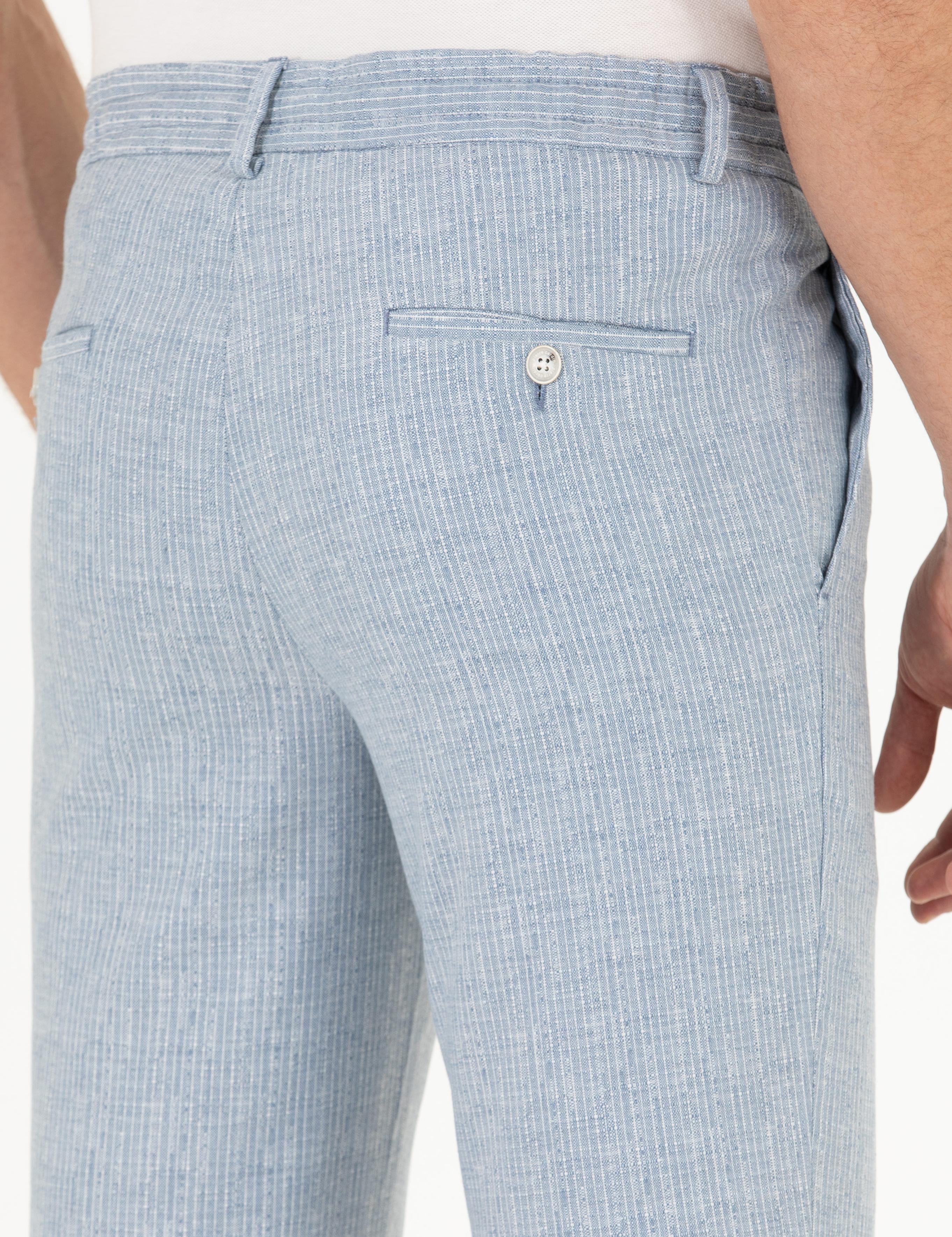 Açık Mavi Slim Fit Kumaş Pantolon