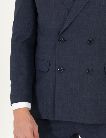 Lacivert Kruvaze Ex. Slim Fit Takım Elbise - 50269203005