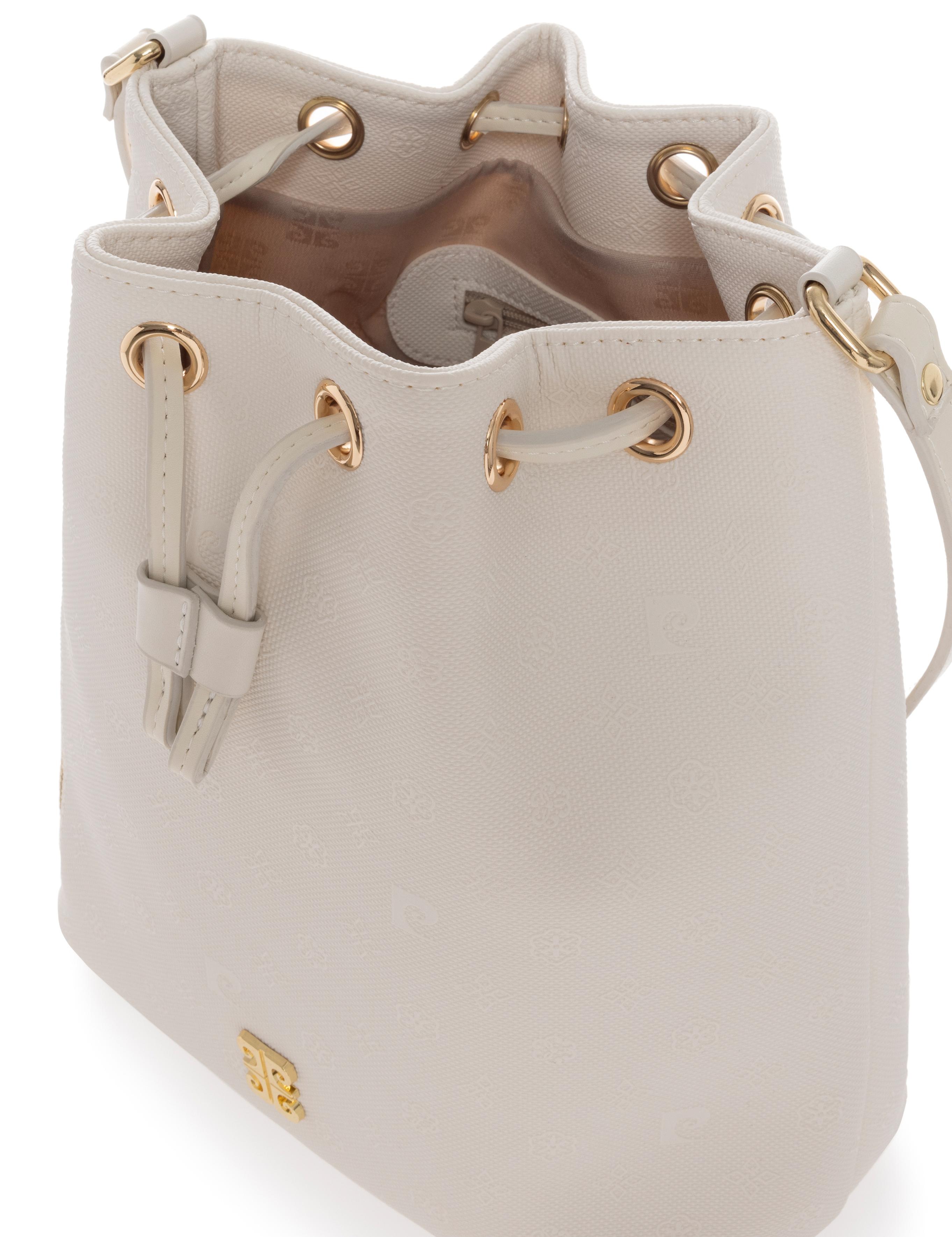 Beyaz Büzgülü Çanta