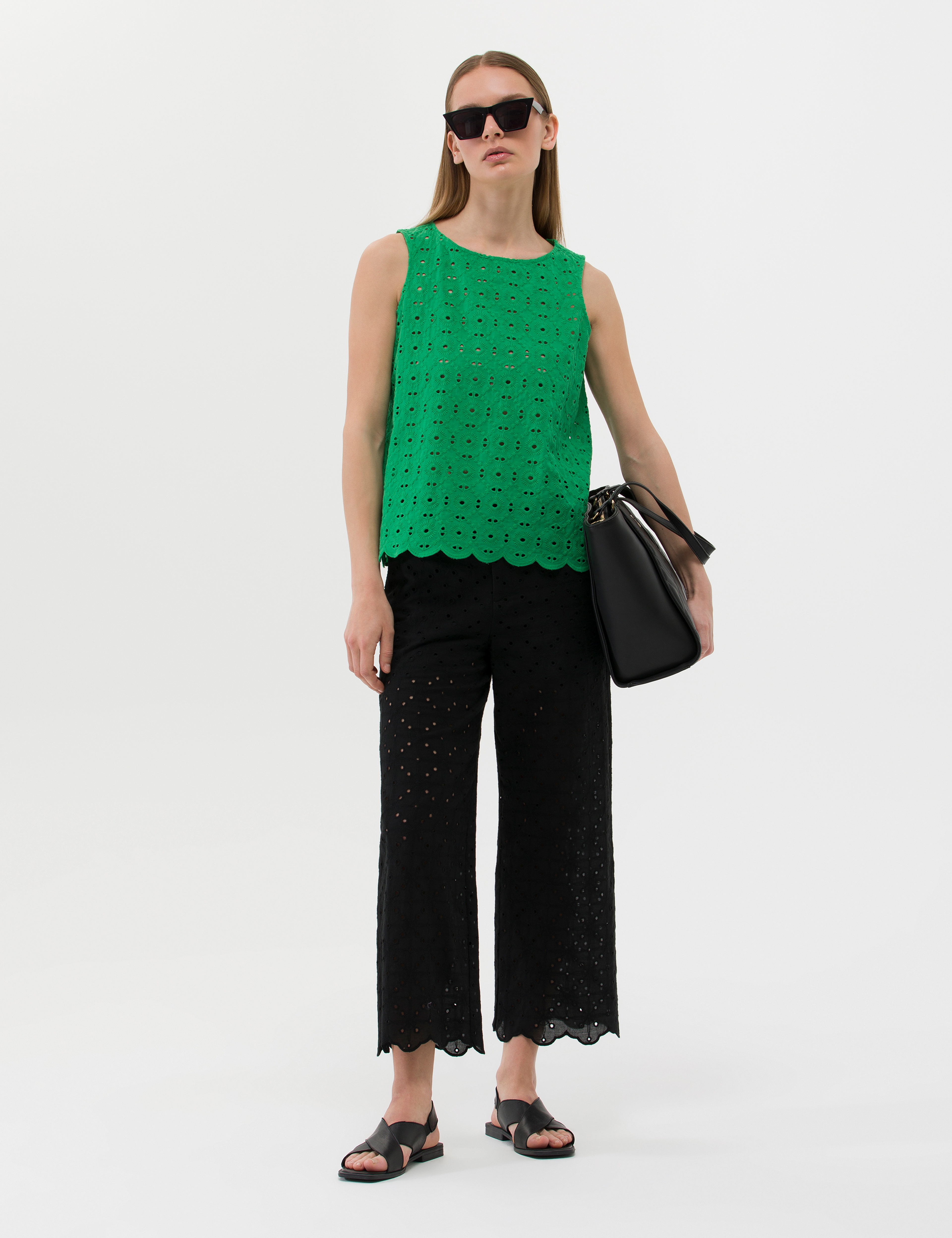 Zümrüt Crop Top Kolsuz Bluz - Image 4