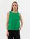 Zümrüt Crop Top Kolsuz Bluz