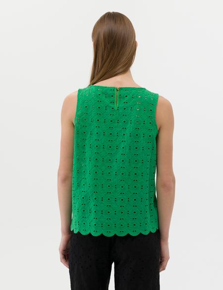 Zümrüt Crop Top Kolsuz Bluz - 50262564018