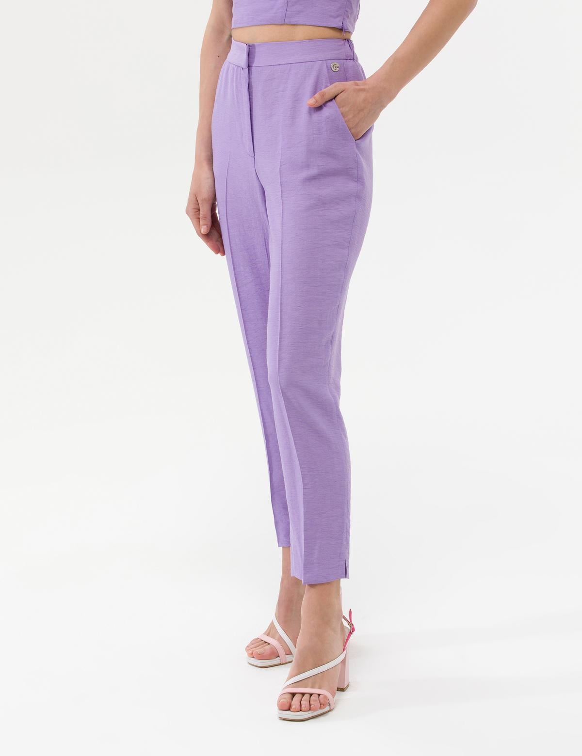 Eflatun Kumaş Pantolon - 50262600019