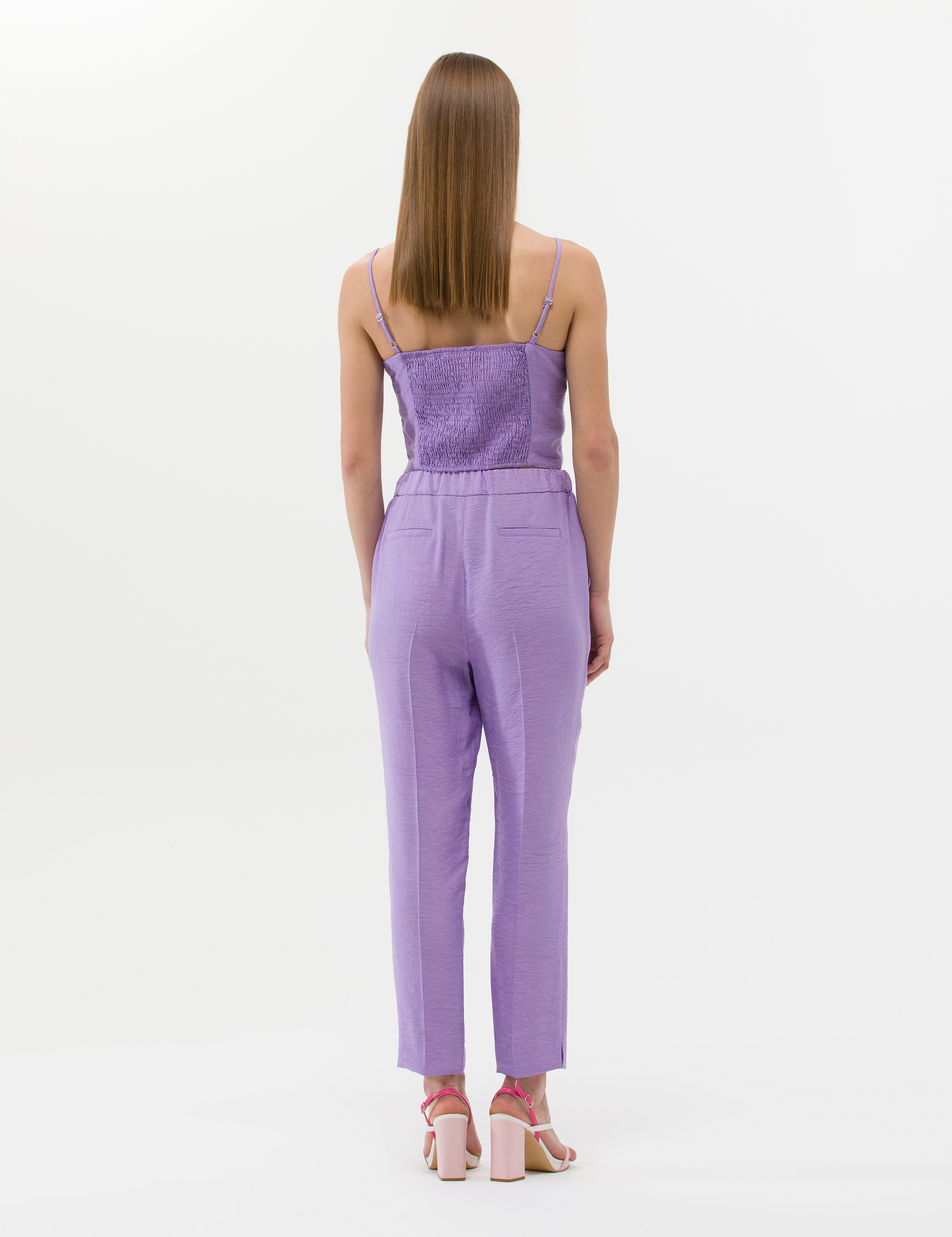 Eflatun Kumaş Pantolon - Image 4