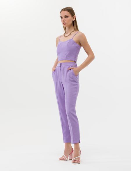 Eflatun Kumaş Pantolon - 50262600019