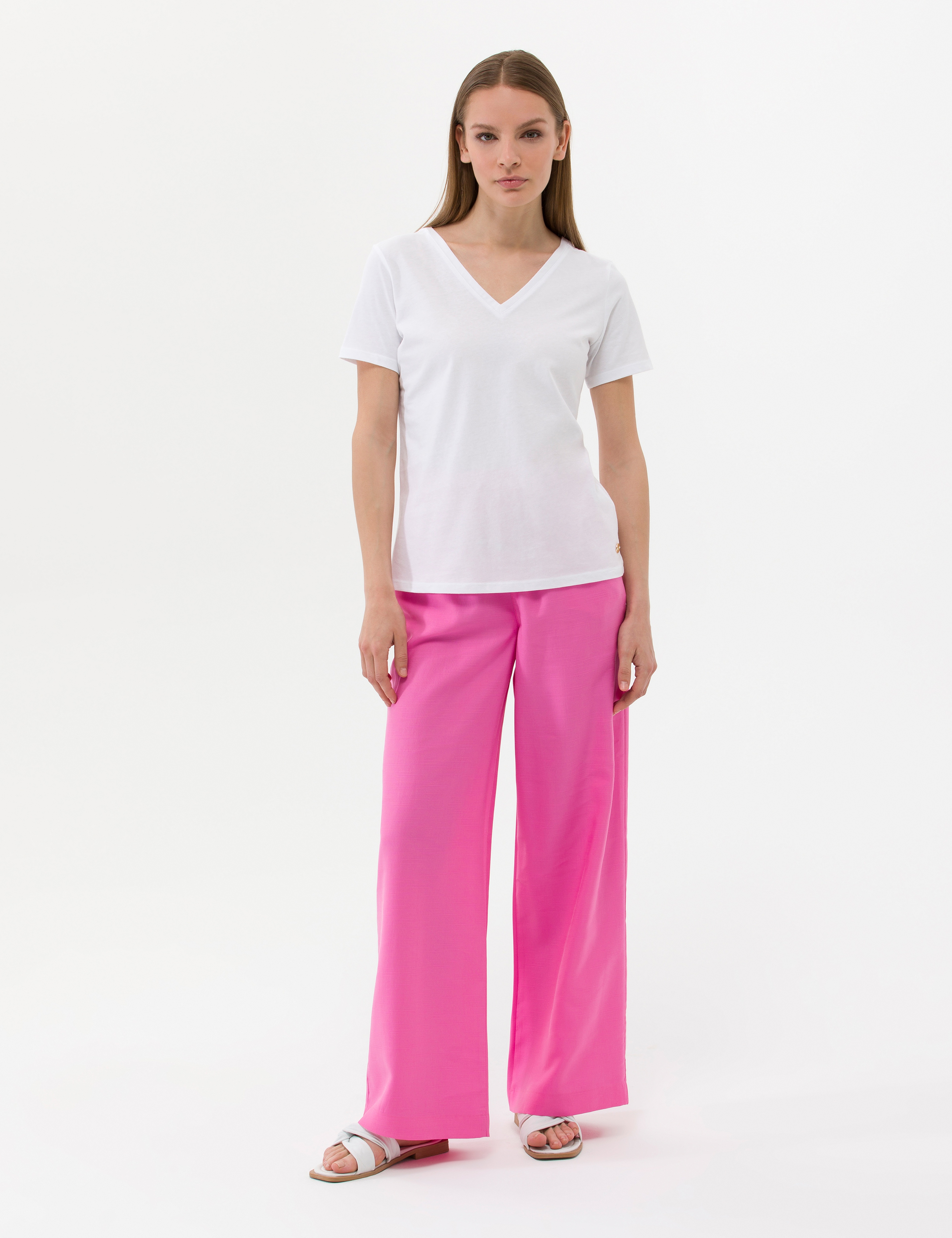 Pembe Elastik Belli Loose Fit Pantolon - Image 3