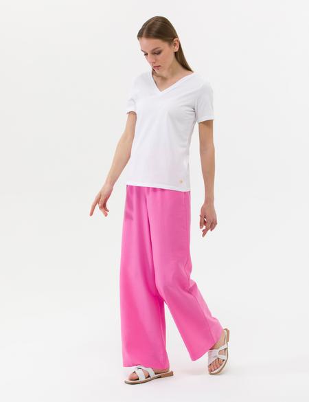 Pembe Elastik Belli Loose Fit Pantolon - 50263029026
