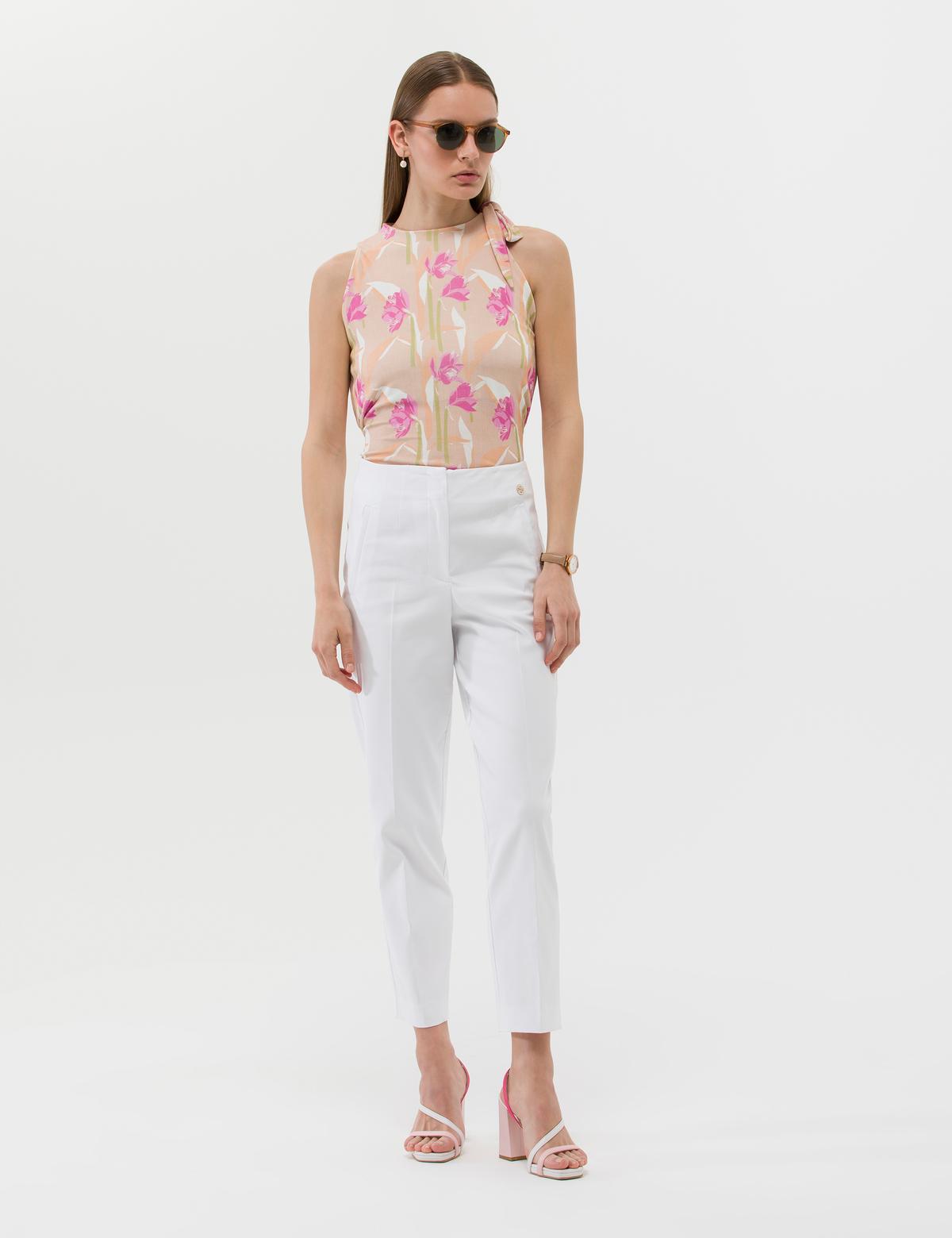 Kahverengi Kolsuz Comfort Fit Bluz - 50263716003