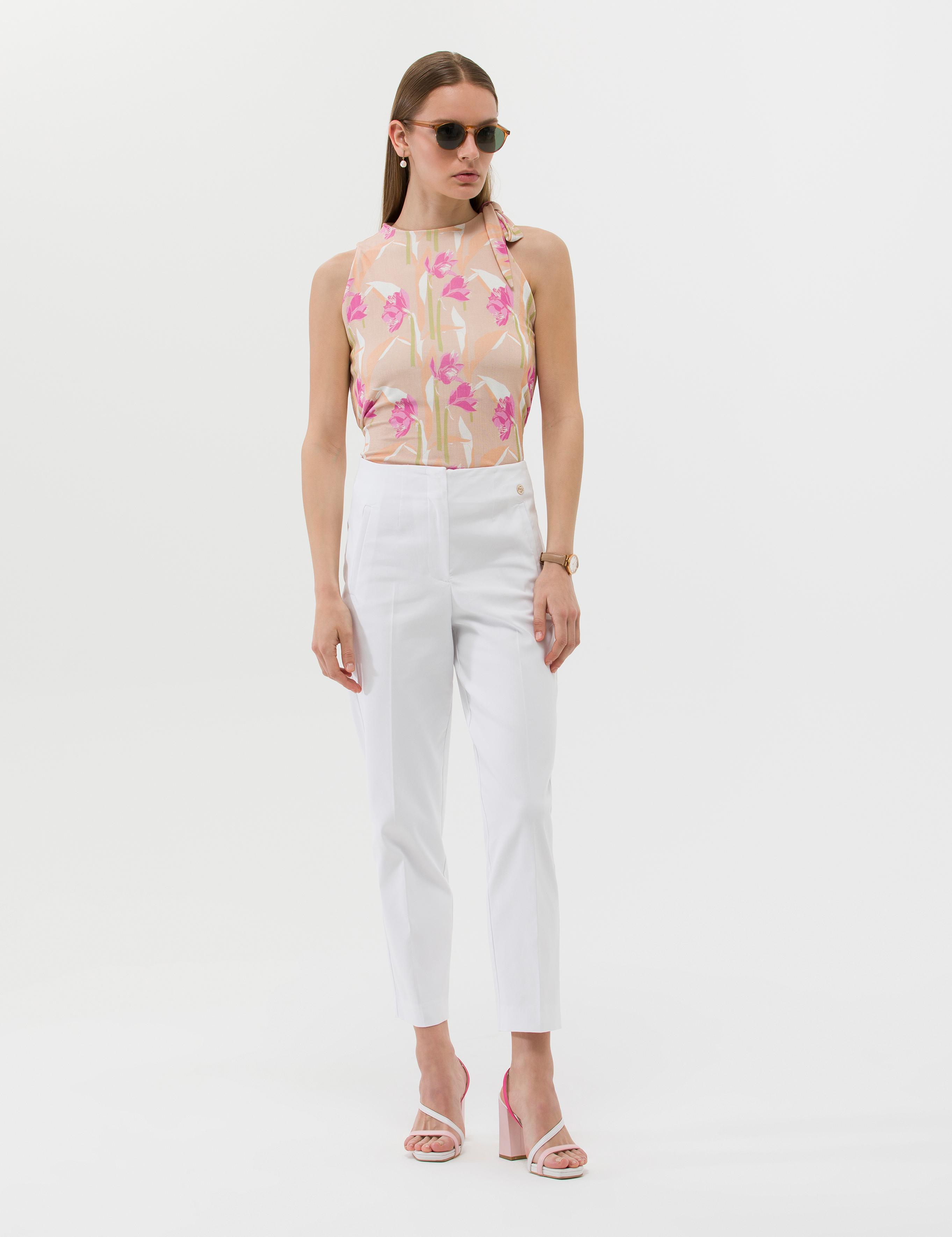 Kahverengi Kolsuz Comfort Fit Bluz