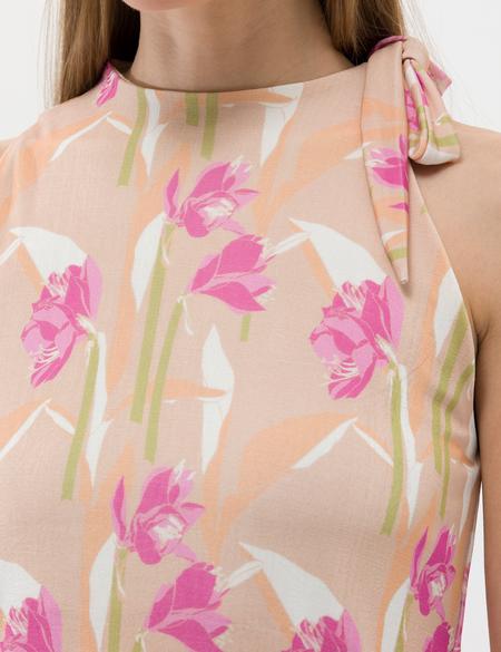 Kahverengi Kolsuz Comfort Fit Bluz - 50263716003