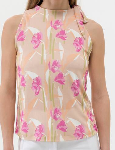 Kahverengi Kolsuz Comfort Fit Bluz