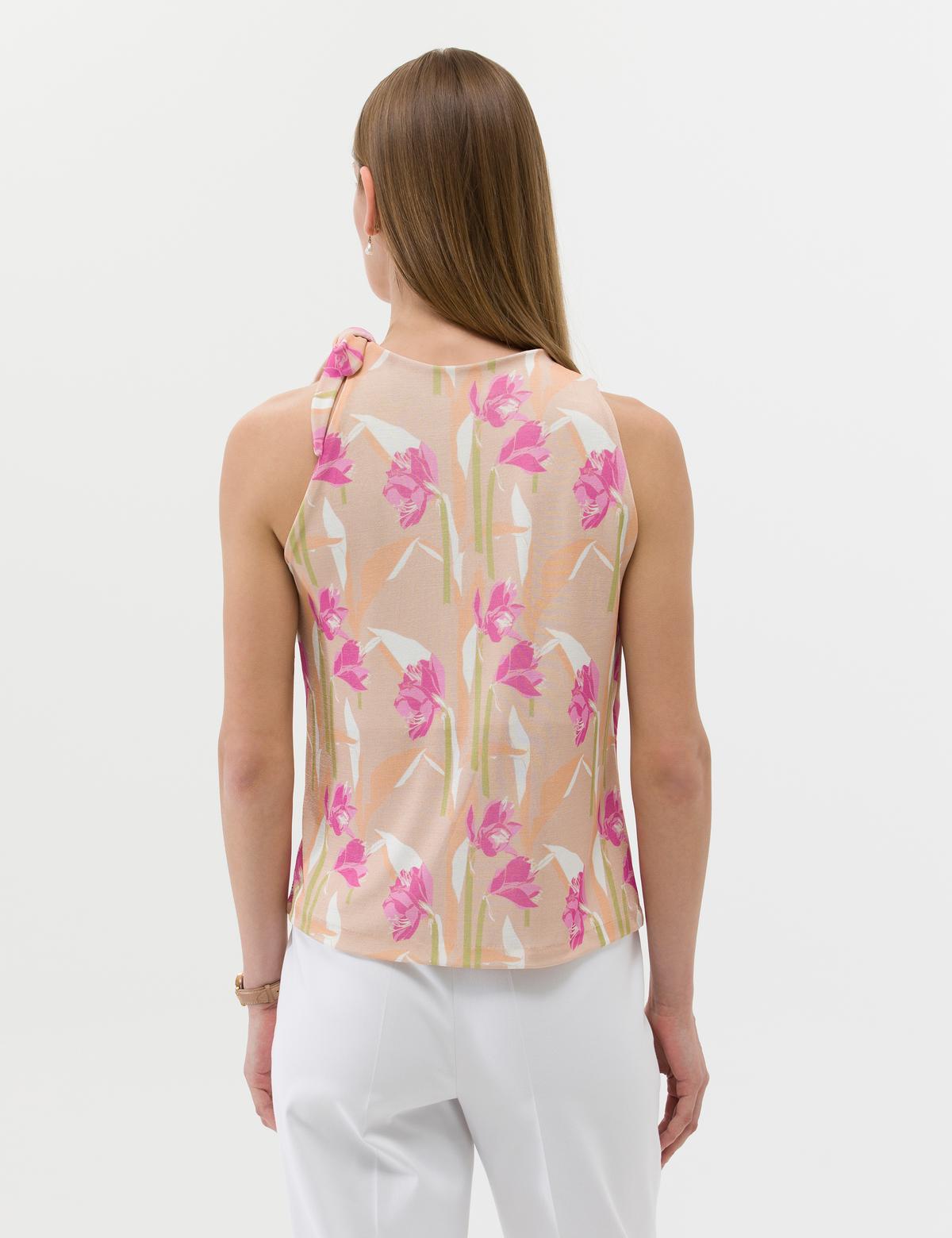 Kahverengi Kolsuz Comfort Fit Bluz - 50263716003