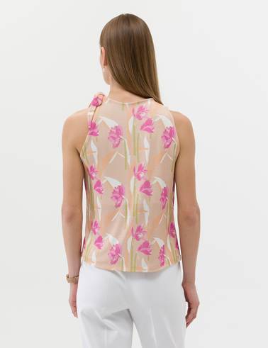 Kahverengi Kolsuz Comfort Fit Bluz