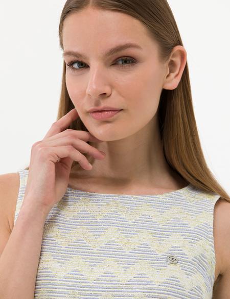 Ekru Slim Fit Dokuma Elbise - 50265987002