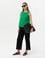 Siyah Brode Flare Cropped Pantolon