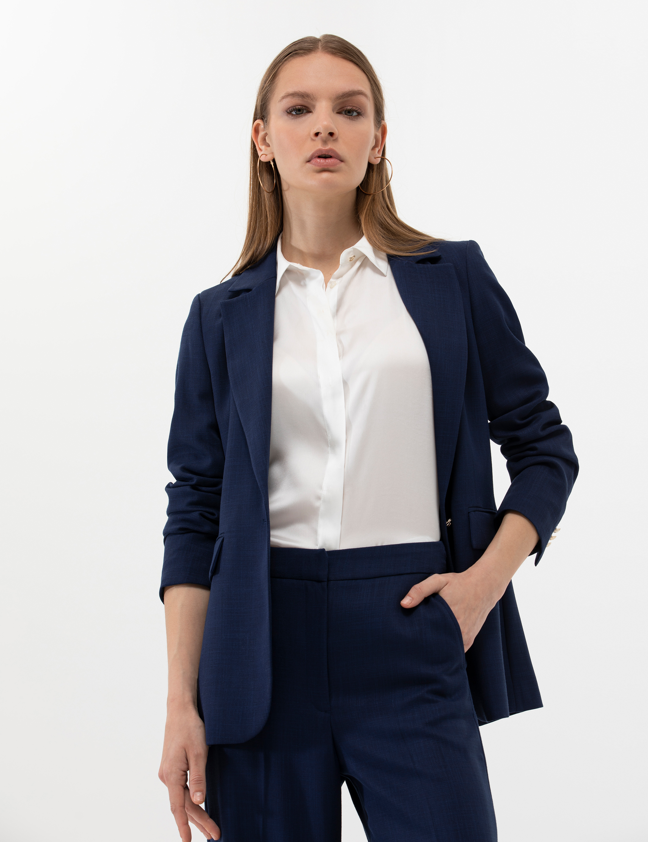 Lacivert Blazer Ceket - Image 2