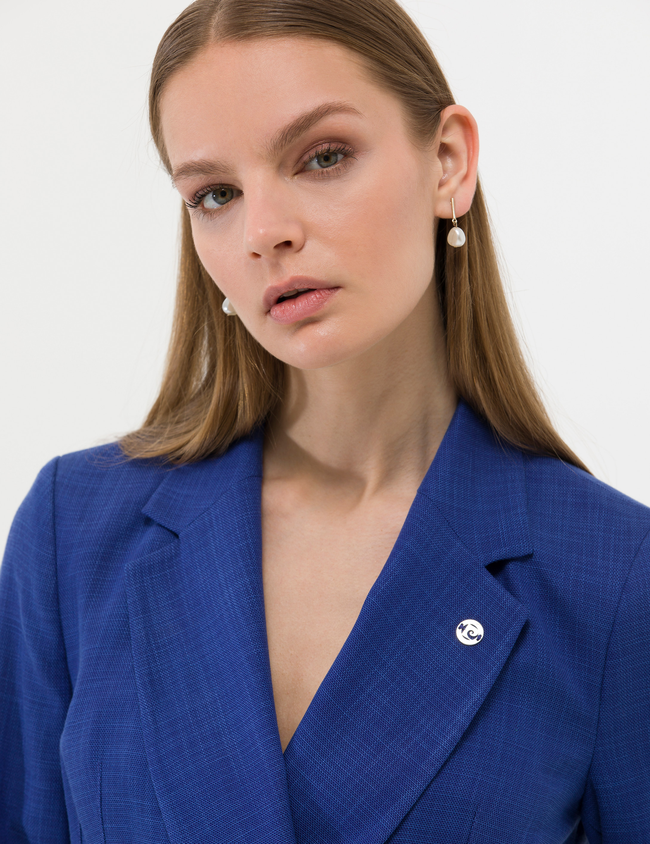 Pierre Cardin İndigo Crop Düğmeli Ceket görsel 3