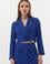 İndigo Crop Düğmeli Ceket