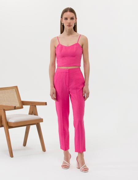 Fuşya Kumaş Pantolon - 50262600003