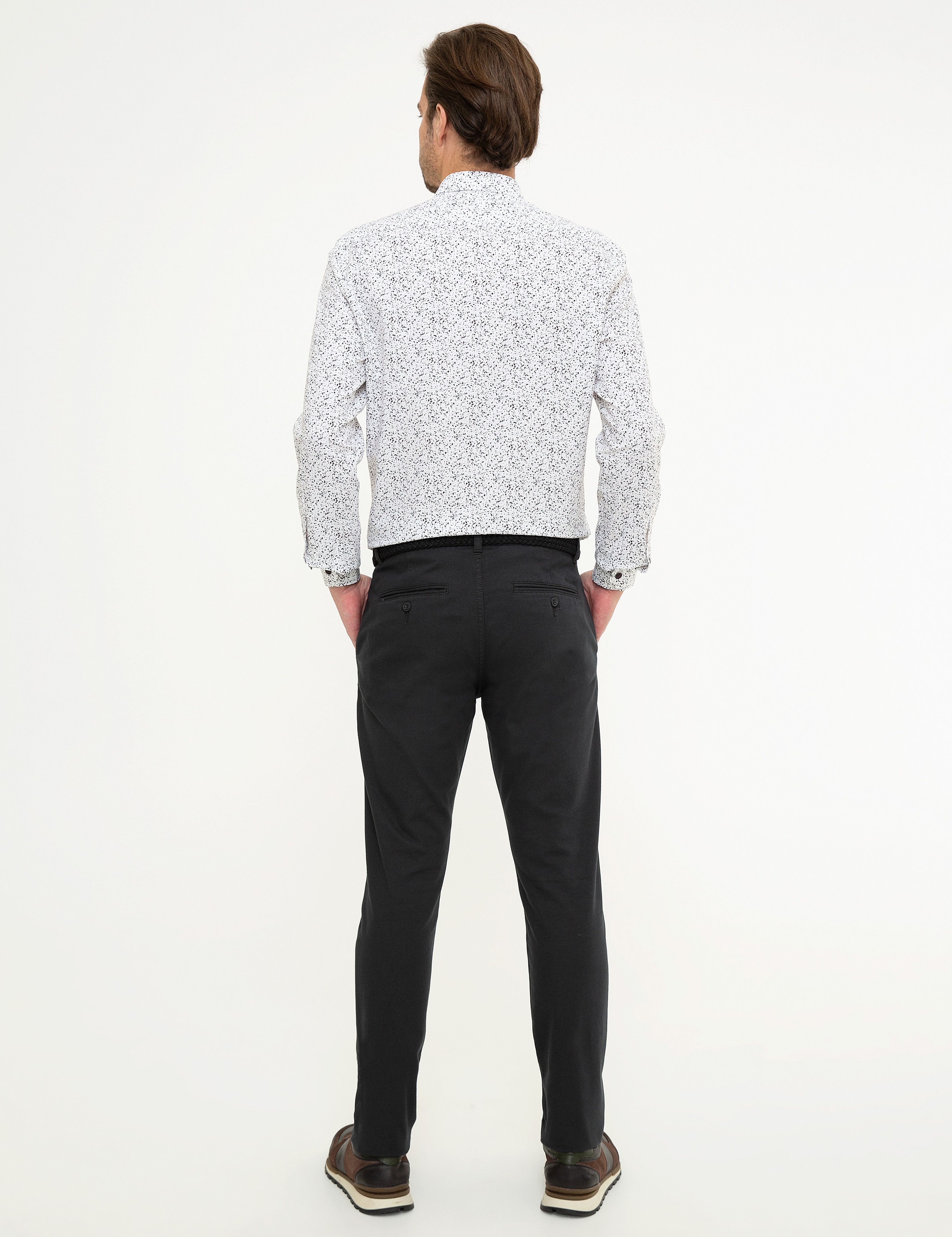 Antrasit Gri Slim Fit Chino Pantolon