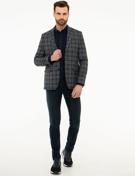 Ekose Füme Slim Fit Ceket - 50225982041