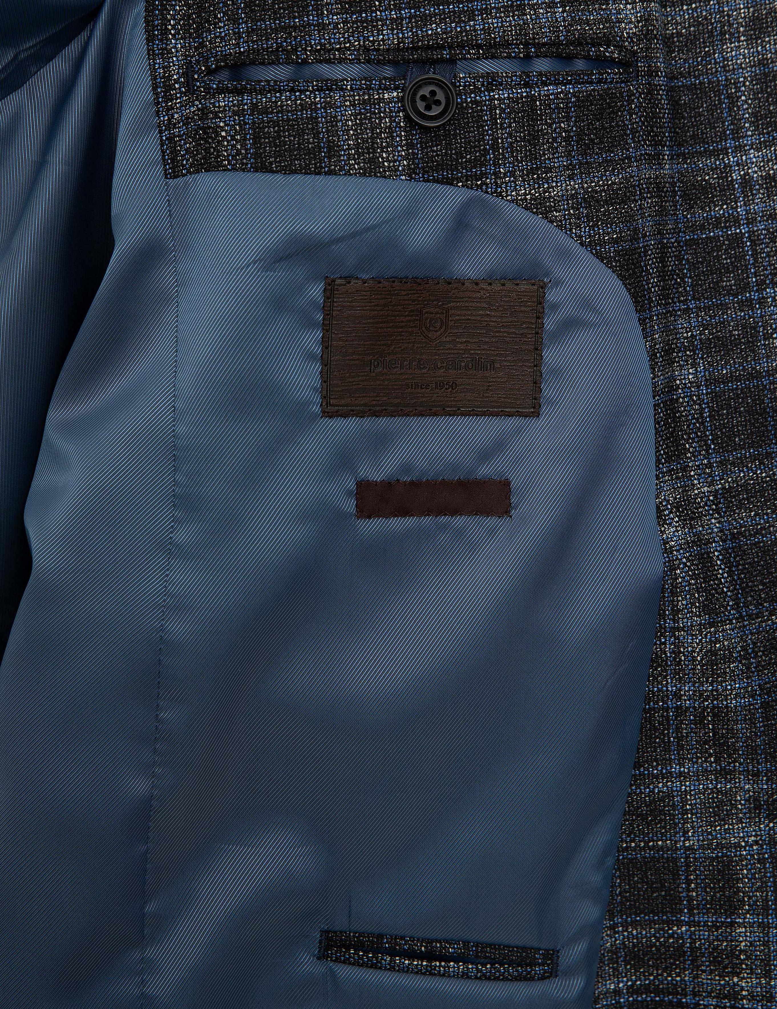 Ekose Füme Slim Fit Ceket