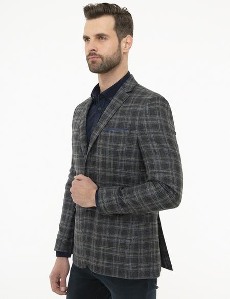 Ekose Füme Slim Fit Ceket - 50225982041
