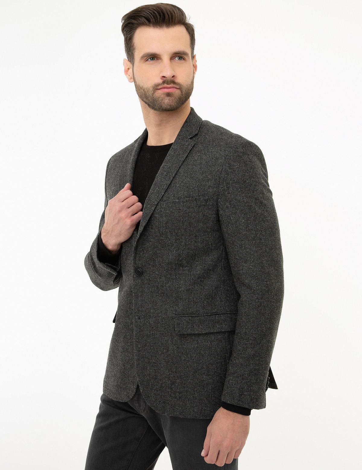 Füme Slim Fit Ceket - 50225968008