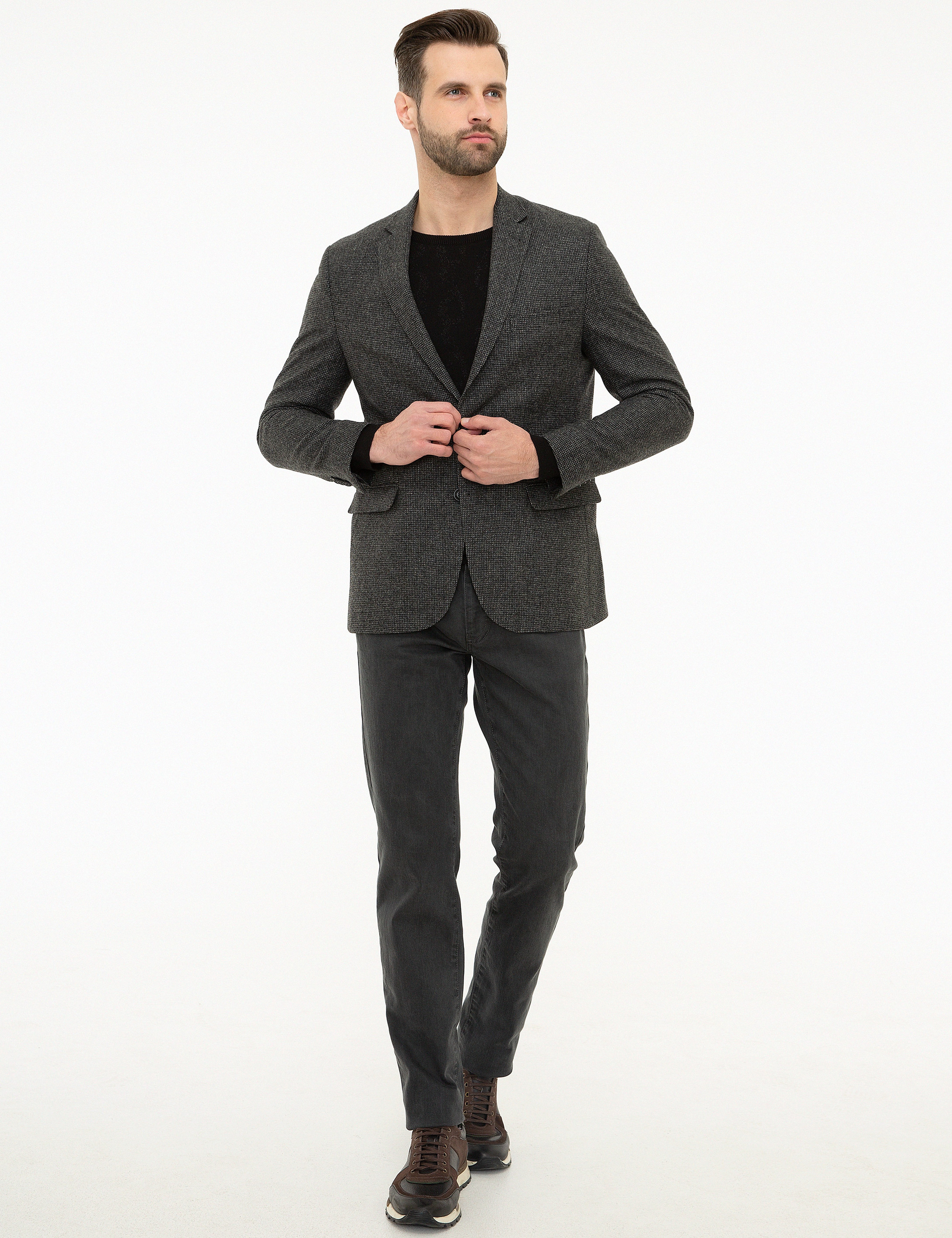Füme Slim Fit Ceket