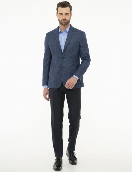 Açık Lacivert Slim Fit Ceket - 50225981077