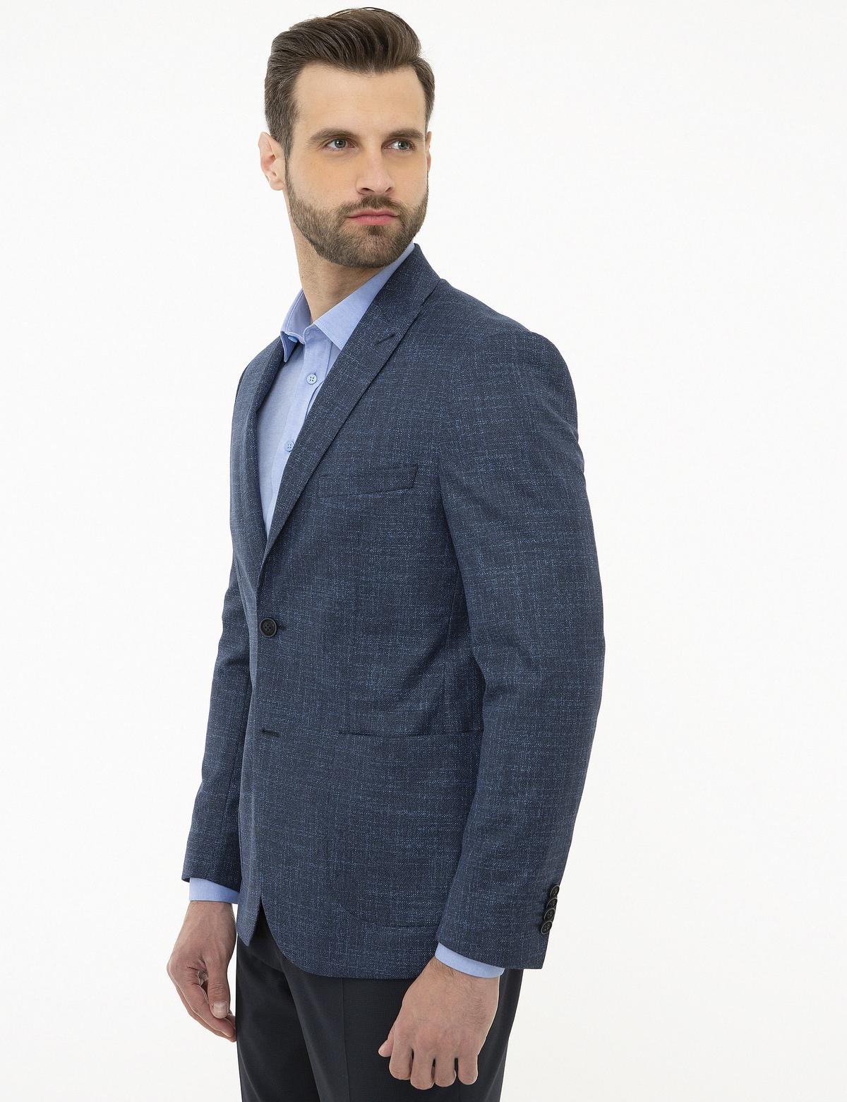 Açık Lacivert Slim Fit Ceket - 50225981077