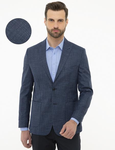 Açık Lacivert Slim Fit Ceket - 50225981077