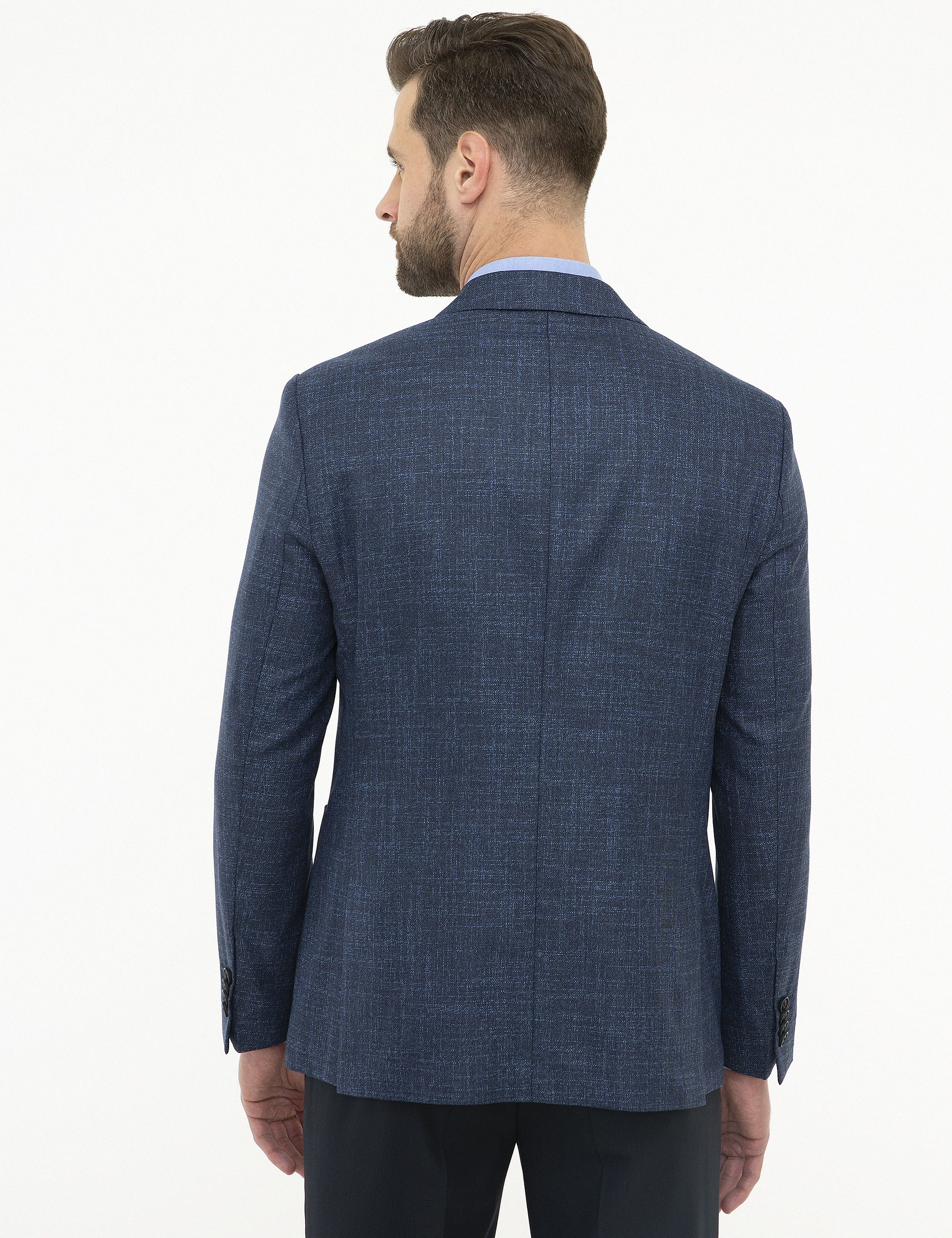 Açık Lacivert Slim Fit Ceket