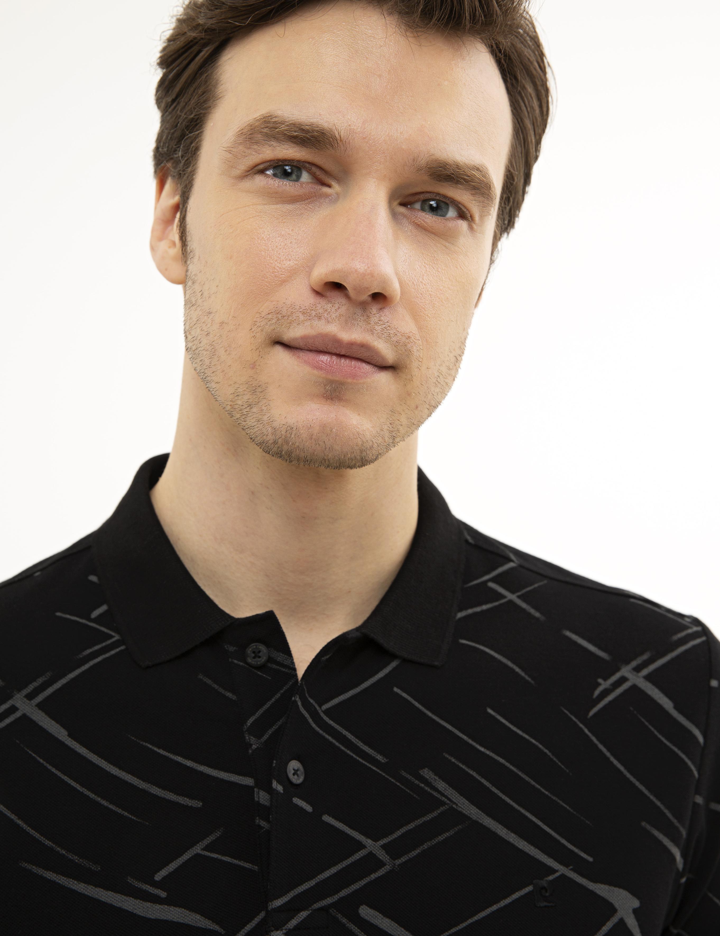 Siyah Slim Fit Polo Yaka T-Shirt