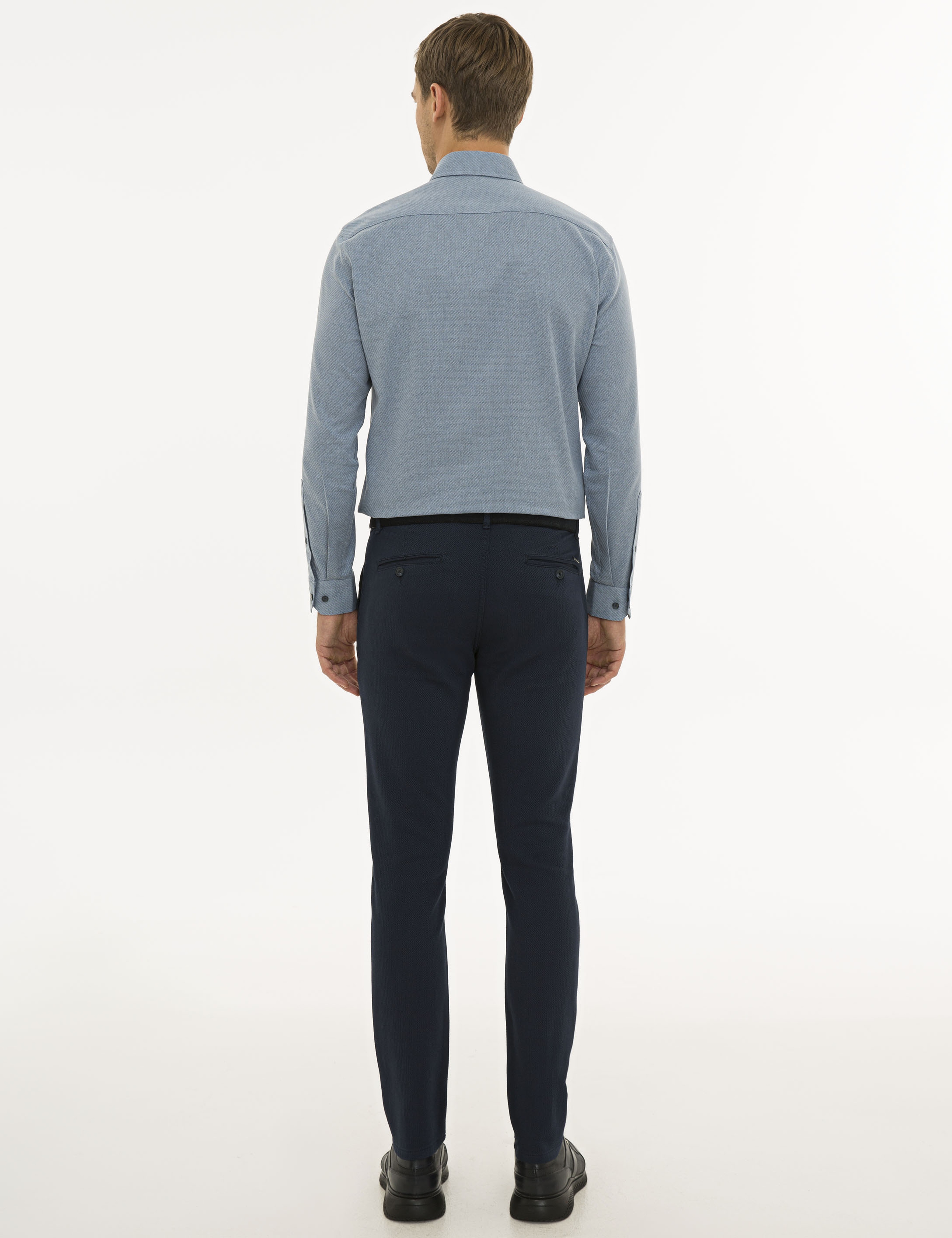 Lacivert Slim Fit Chino Pantolon