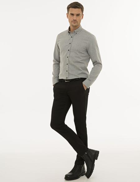 Siyah Slim Fit Chino Pantolon - 50234031125