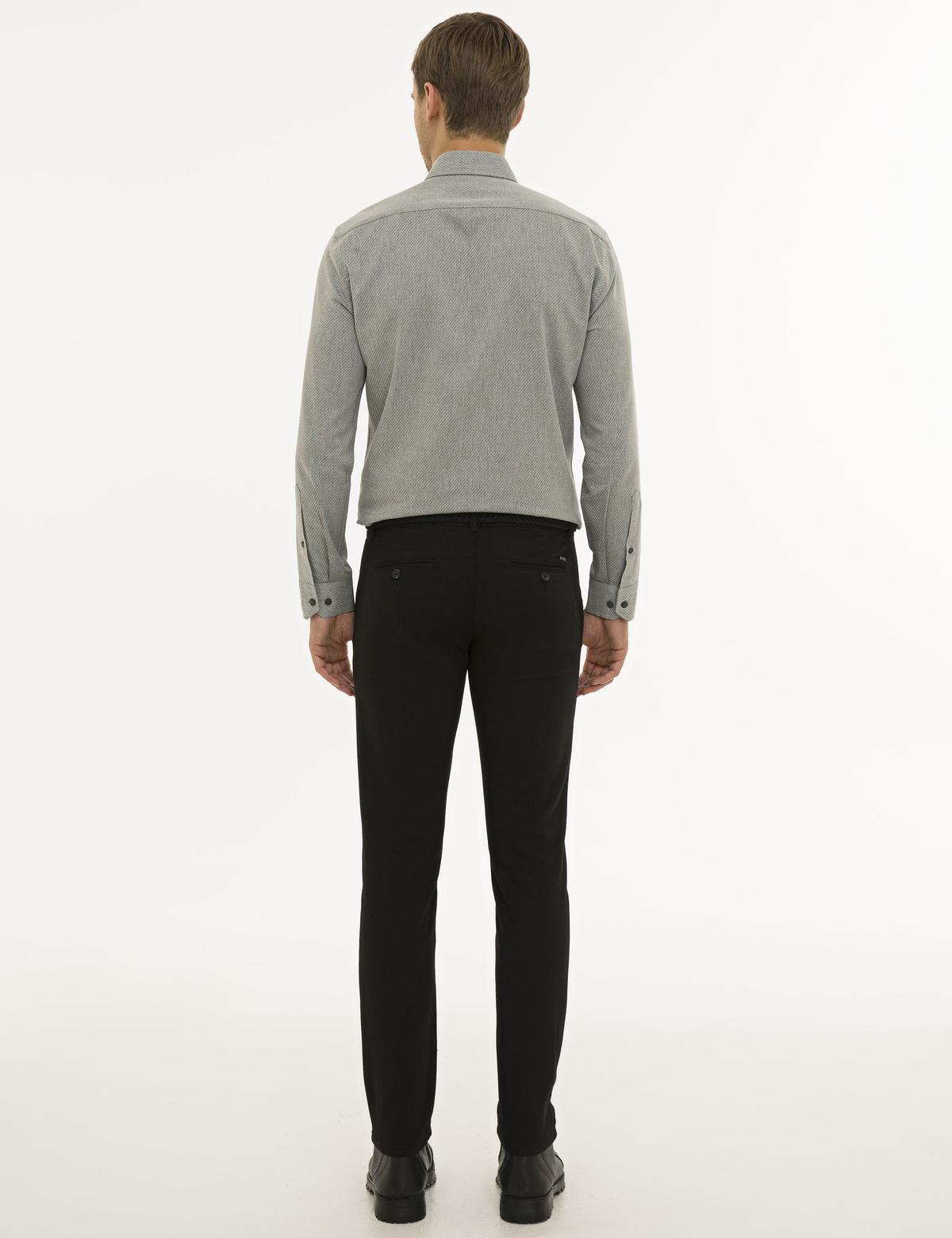 Siyah Slim Fit Chino Pantolon - 50234031125