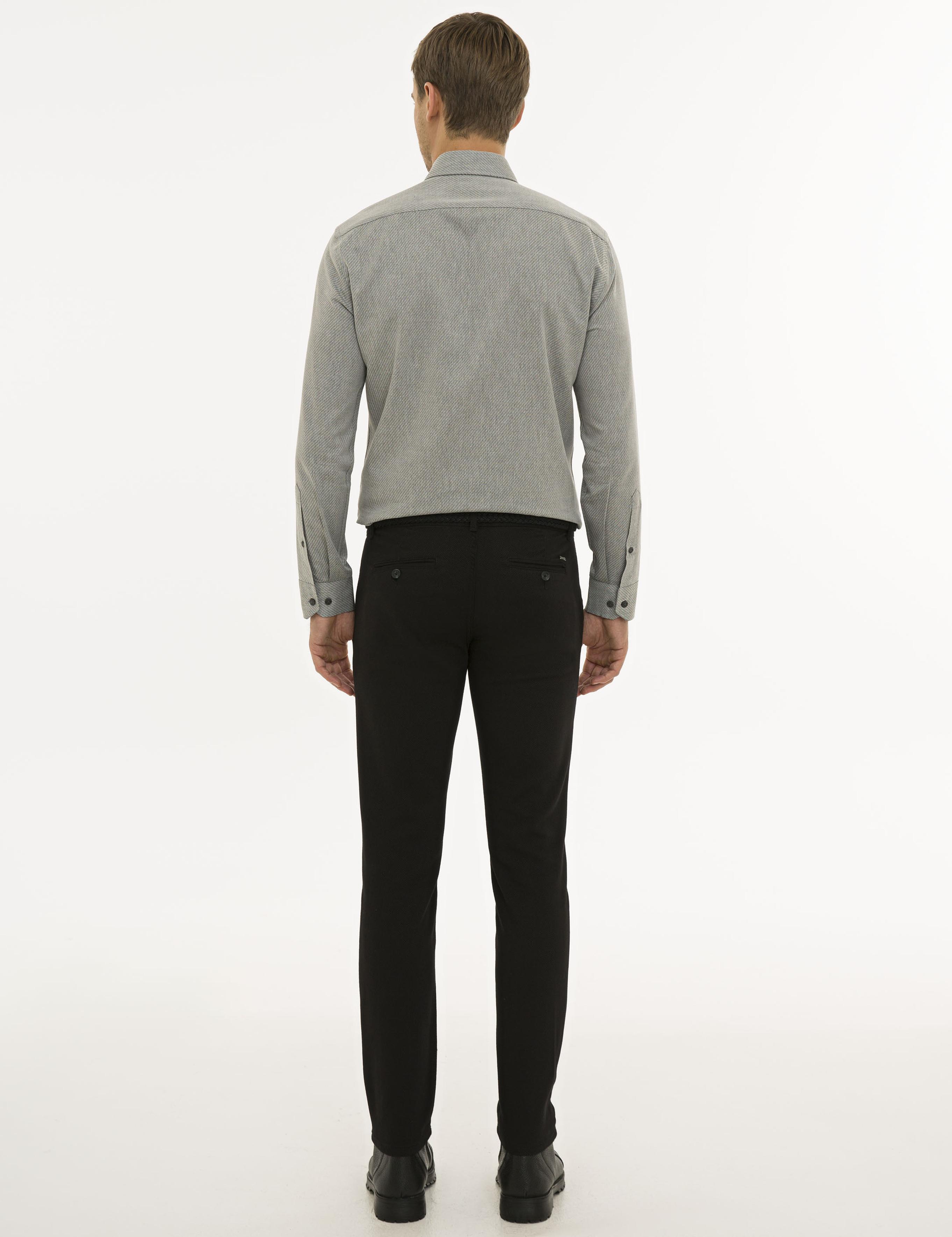 Siyah Slim Fit Chino Pantolon