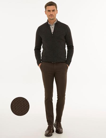 Kahverengi Slim Fit Chino Pantolon - 50234031068