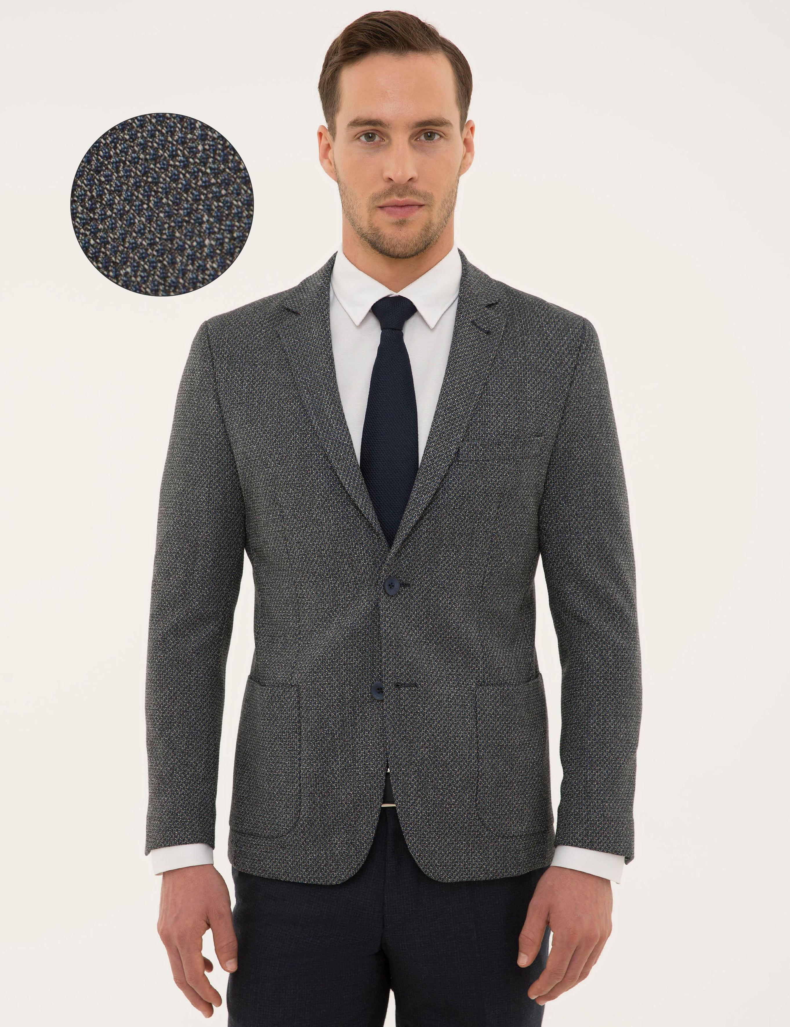 Gri Ekstra Slim Fit Ceket