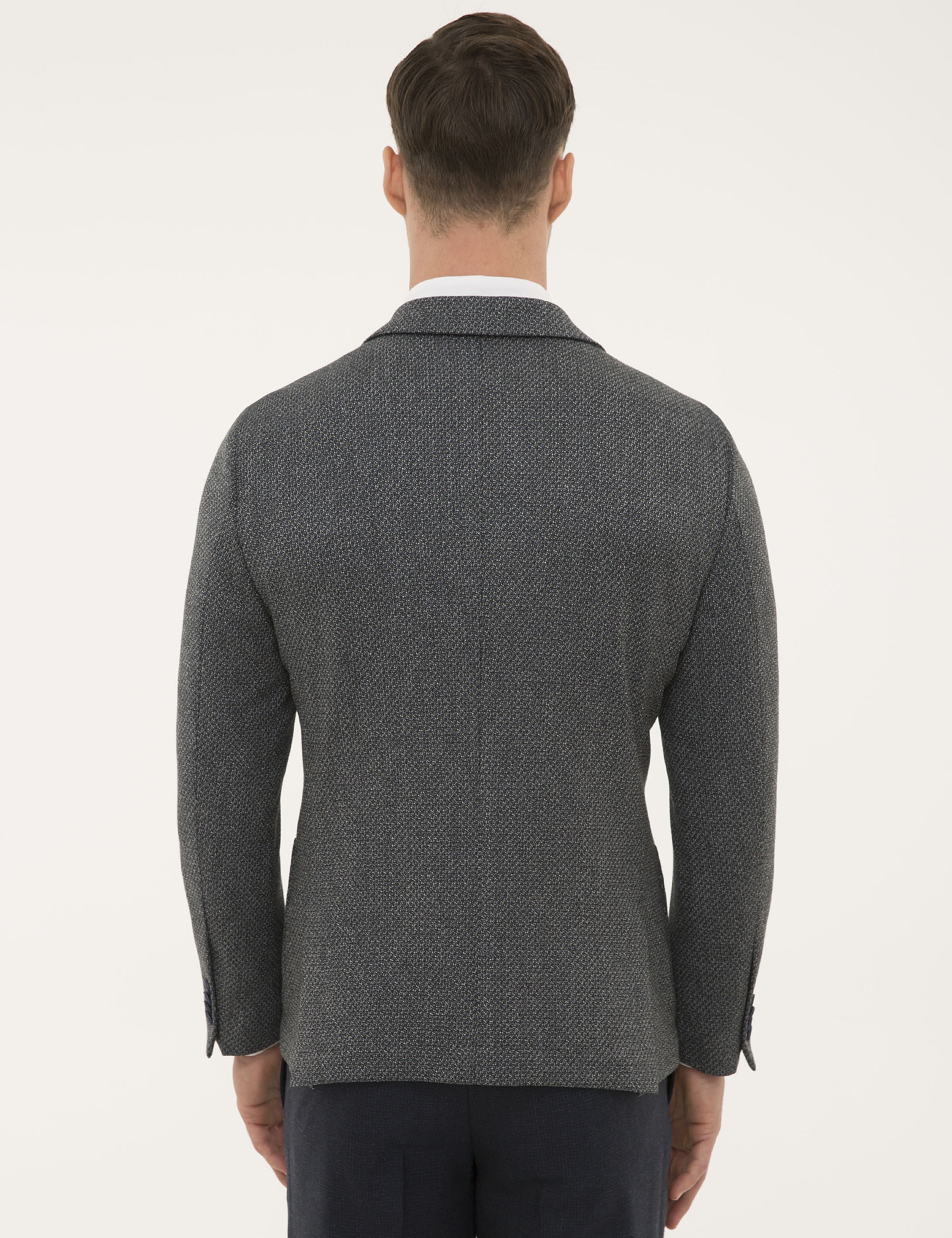 Gri Ekstra Slim Fit Ceket - Image 4