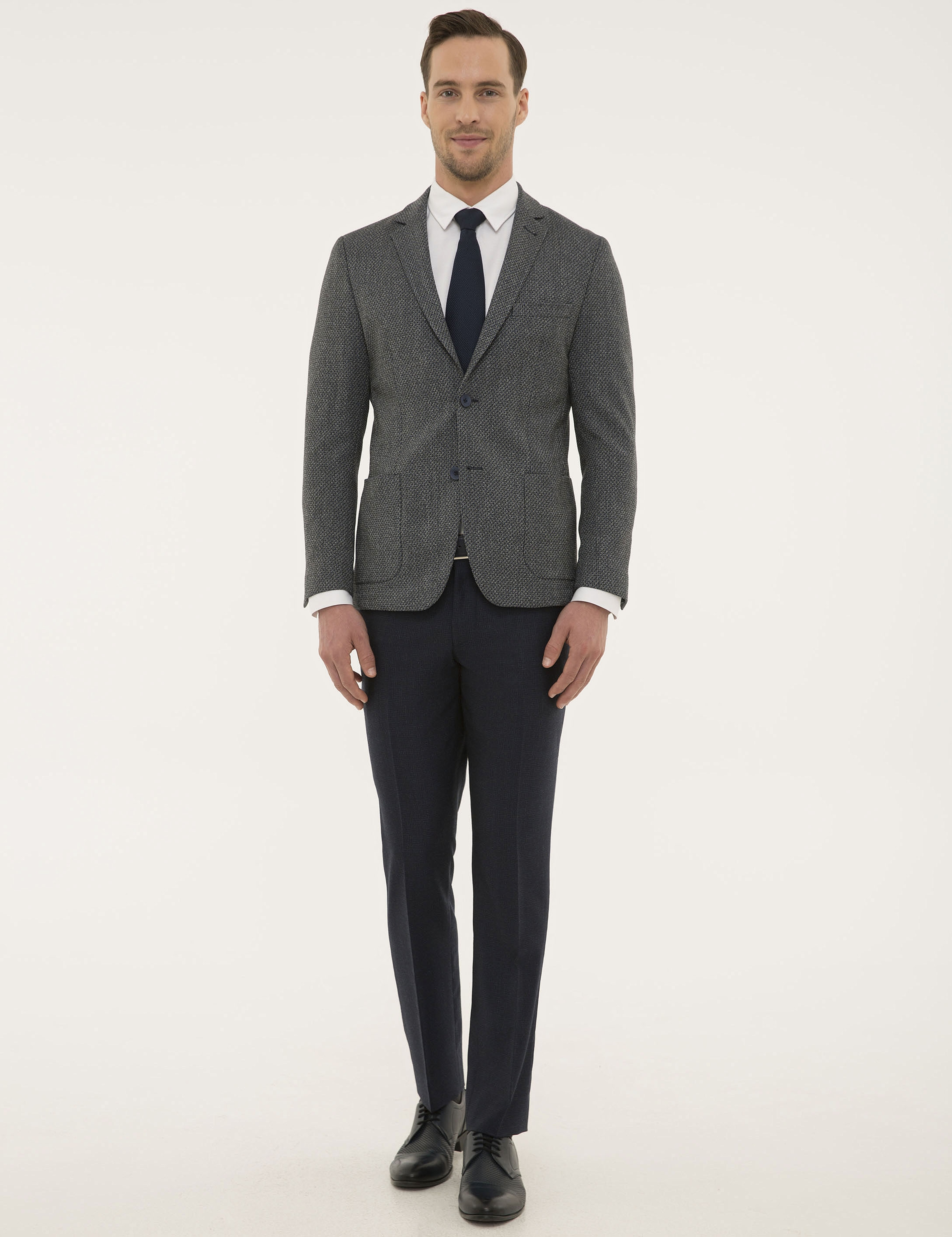 Gri Ekstra Slim Fit Ceket
