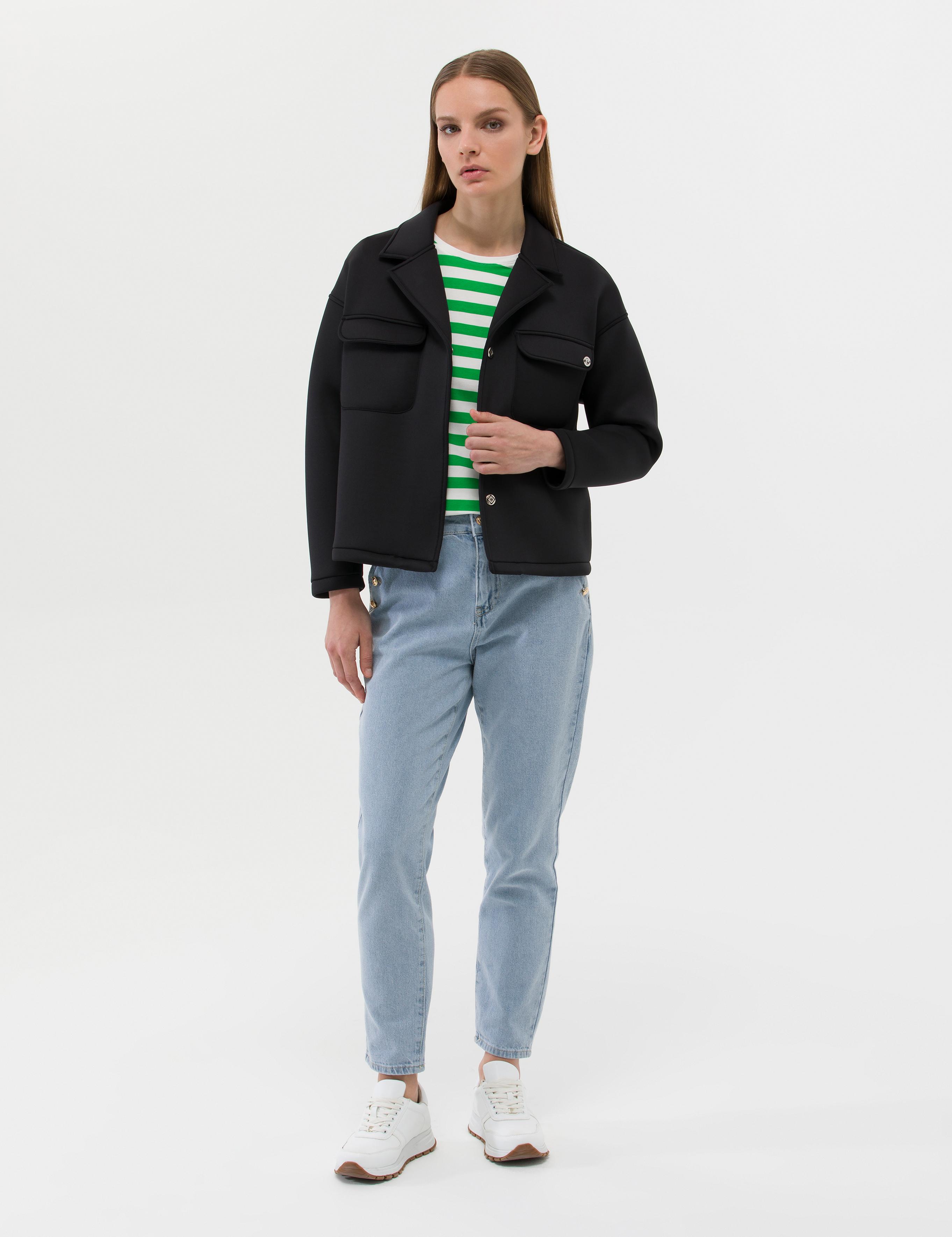 Siyah Regular Fit Örme Ceket