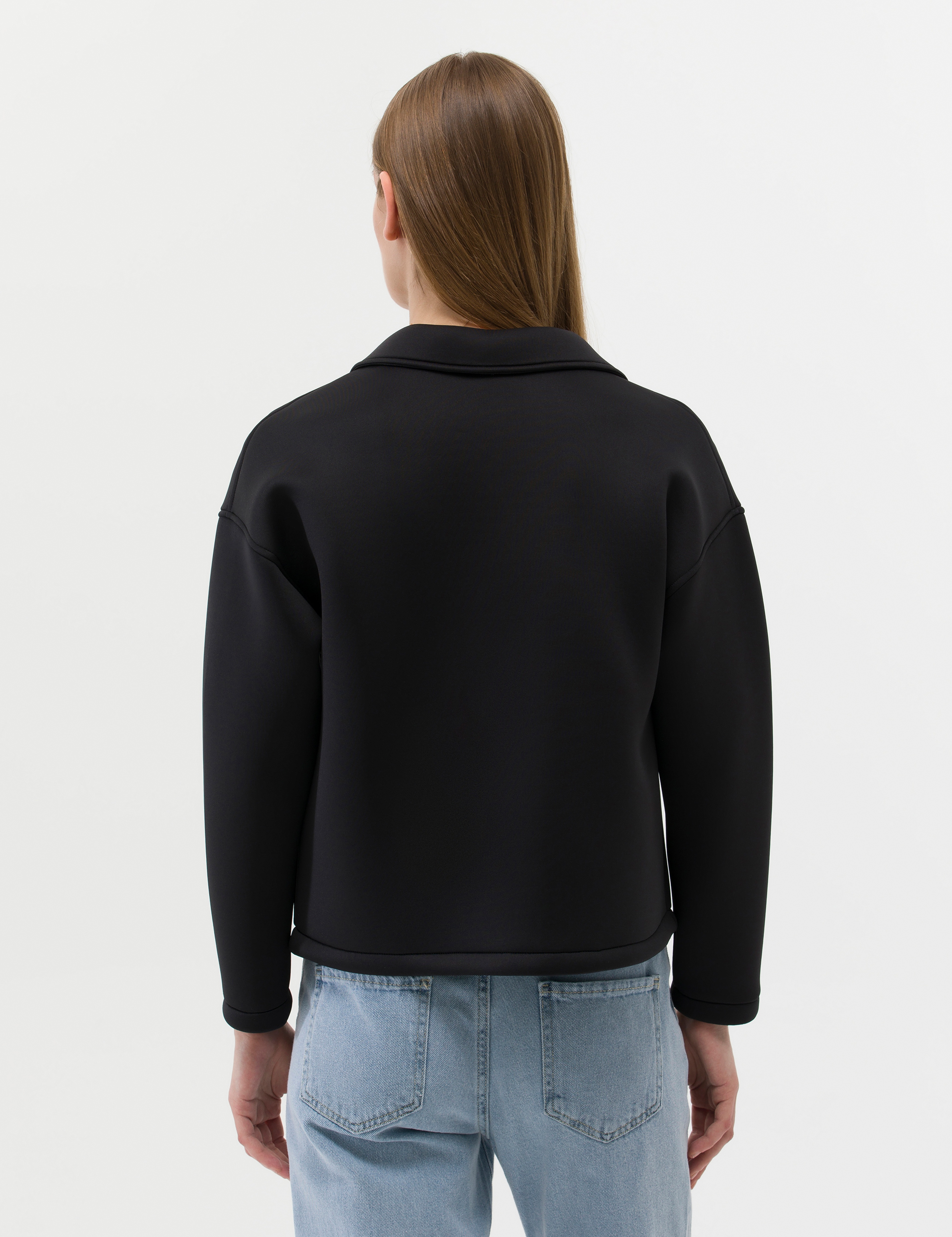 Siyah Regular Fit Örme Ceket - Image 5
