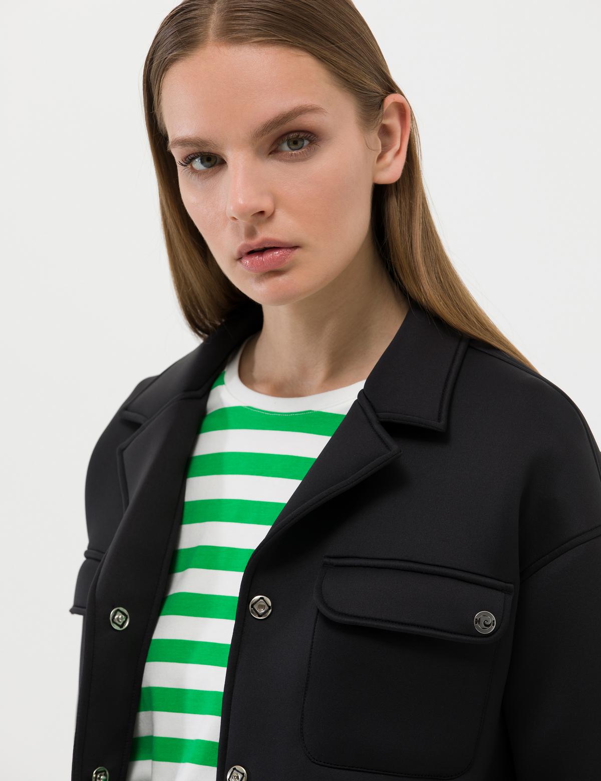 Siyah Regular Fit Örme Ceket - 50260104010