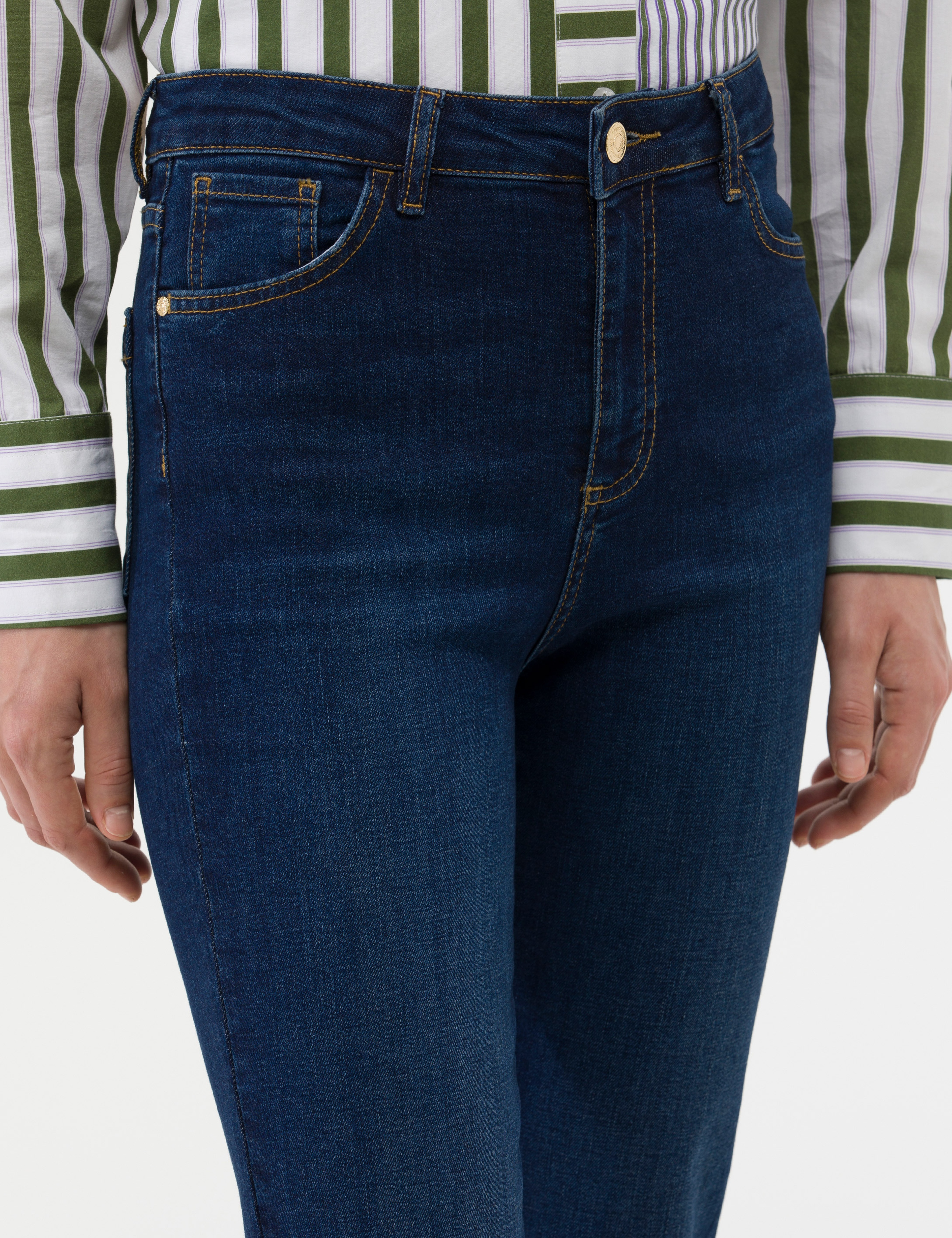 Koyu İndigo Slim Strong Jean Pantolon - Image 6