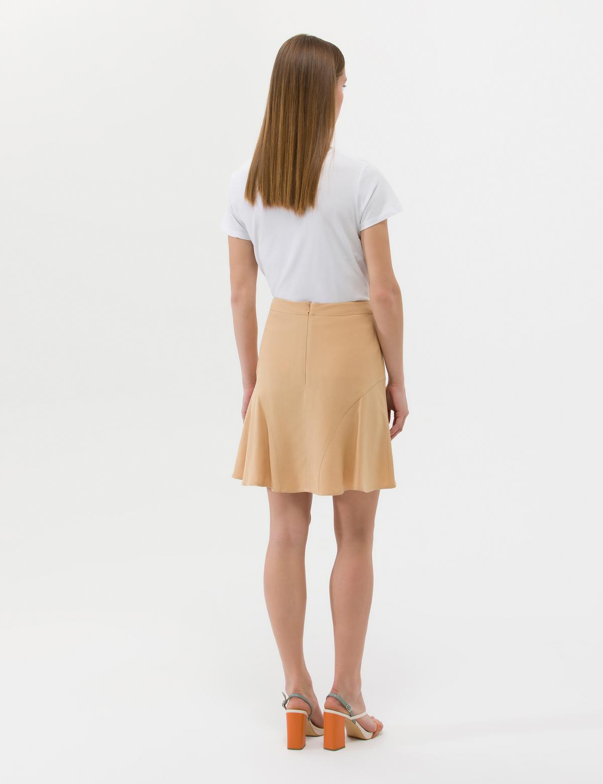 Bej A Kesim Dokuma Etek - 50262592016